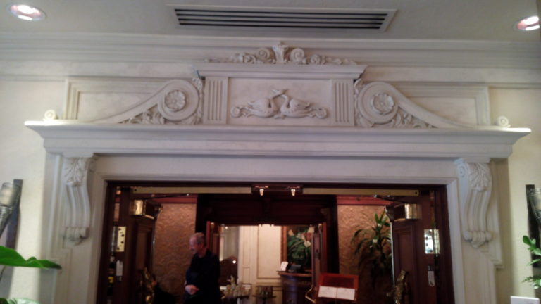 Decoratively finished architectural surround at the Prince of Wales